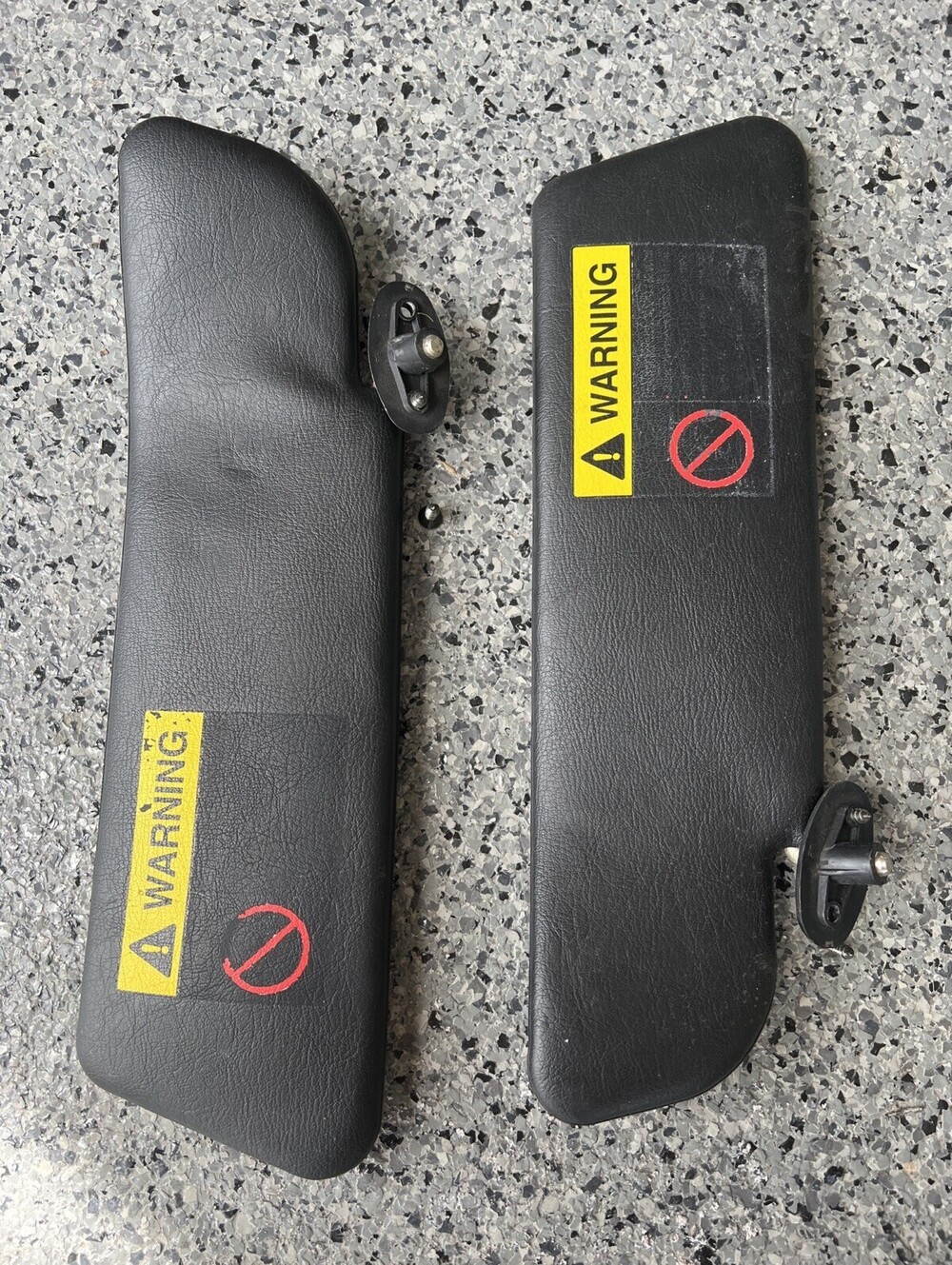 1999-2005 Mazda Miata MX5 OEM Black Driver Passenger Sun Visor Set NB 99-05